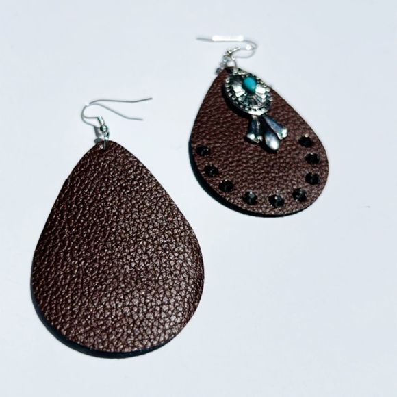 Boho statement earrings A137 - Picture 3 of 4